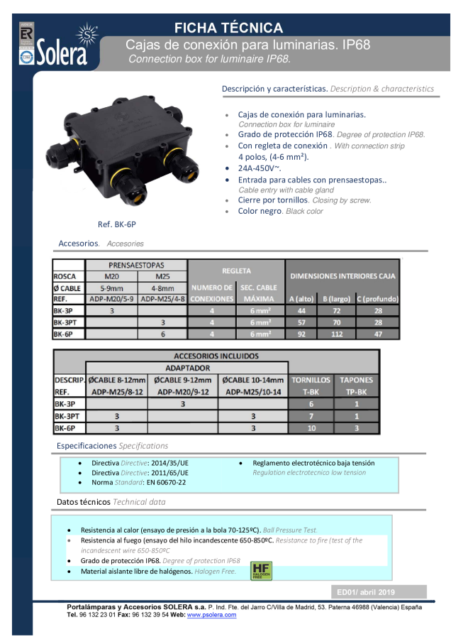 BK-3PT IP68 Solera